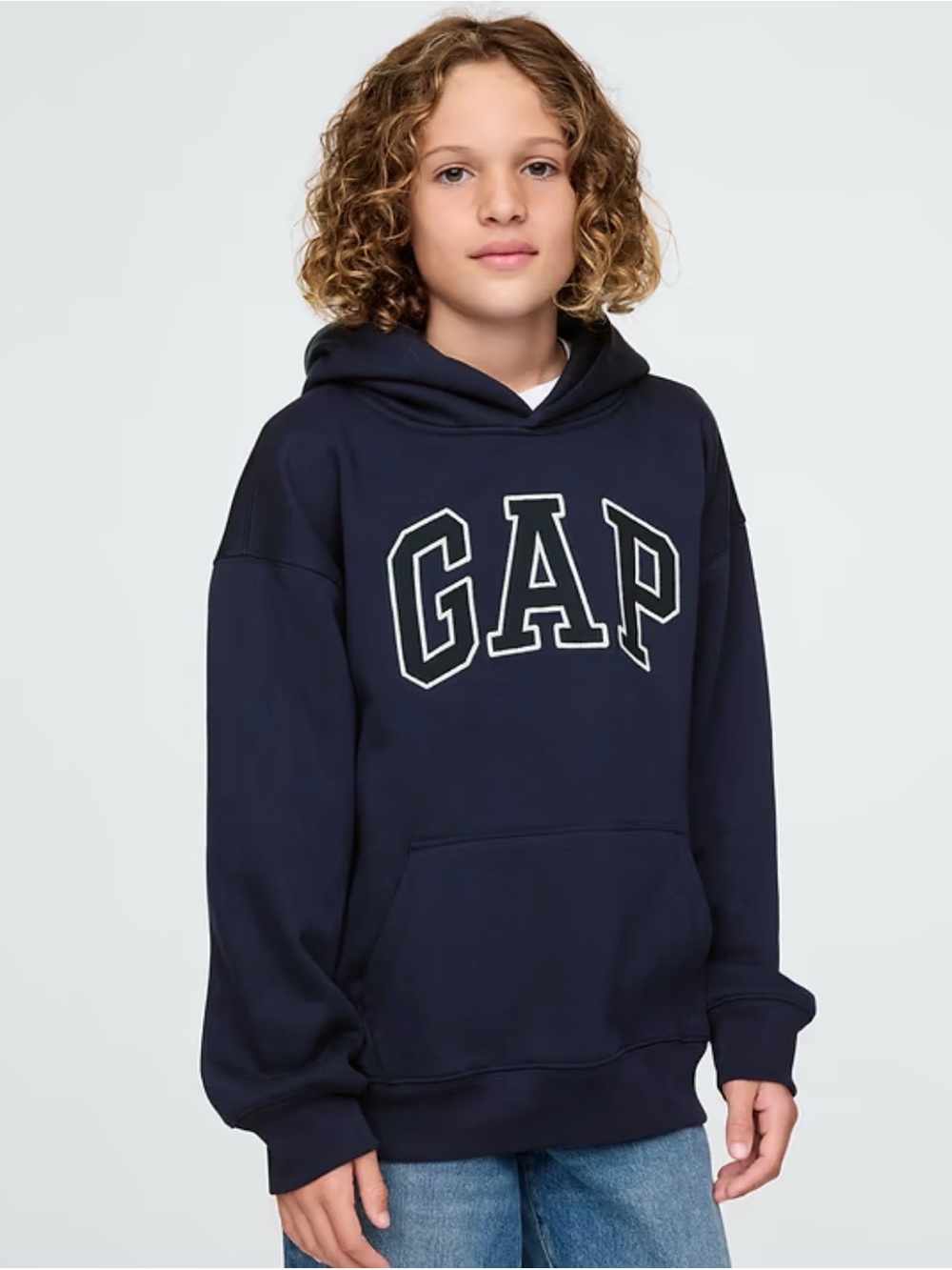 Teen Gap Logo Hoodie Navy Blue Size 10